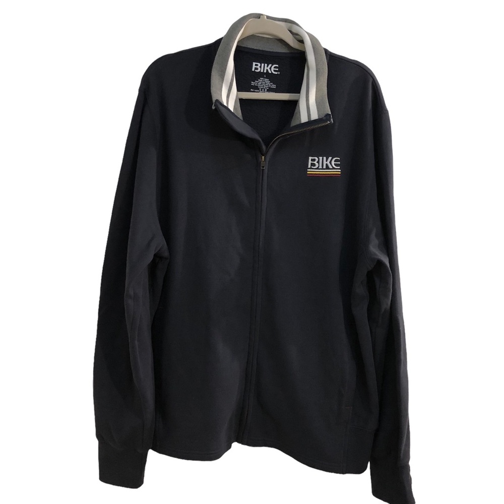 BIKE Men’s blue zip up sweatshirt,L